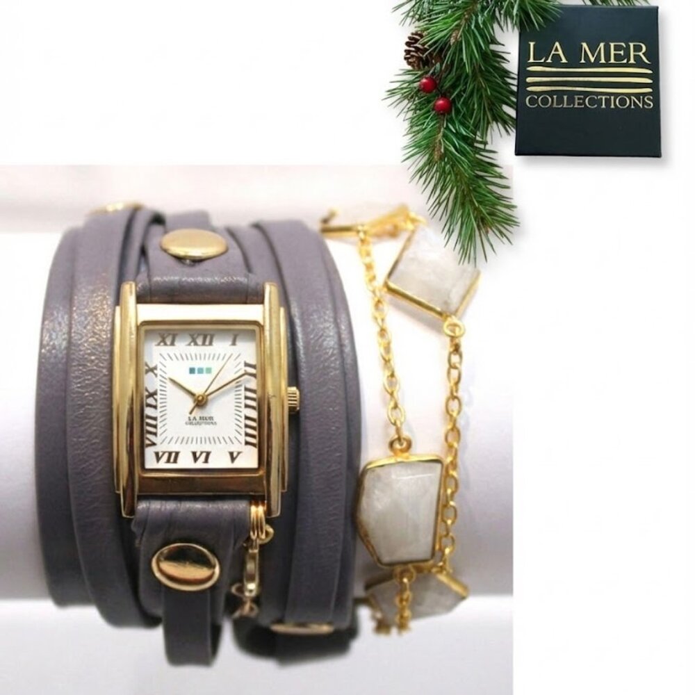 NEW! LA MER COLLECTIONS - GEOMETRIC Wrap Stone Watch